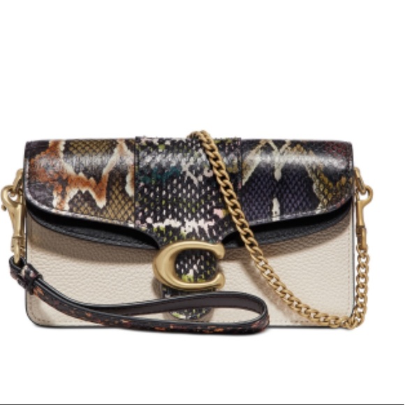 Coach Leather & Snakeskin Tabby Crossbody - Picture 2 of 5